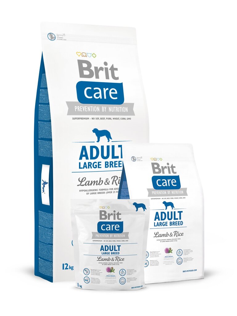 Kuivaruoka koirille Brit Care Adult Large Breed Lamb & Rice 12 kg hinta |  