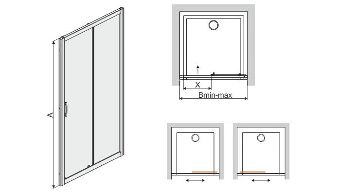 Suihkukaapin ovi Sanplast TX D2/TX5b 90s, profiili bahama vaaleanruskea, koristeltu lasi W15 hinta ja tiedot | Suihkuseinät ja -ovet | hobbyhall.fi