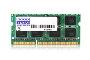 Goodram : 4GB. PC3-12800 muistimoduuli. DDR3 , 1600 MHz. hinta ja tiedot | Muisti (RAM) | hobbyhall.fi