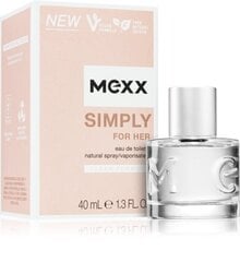 Naisten tuoksu Mexx Simply EDT, 40 ml hinta ja tiedot | Mexx Hajuvedet ja kosmetiikka | hobbyhall.fi