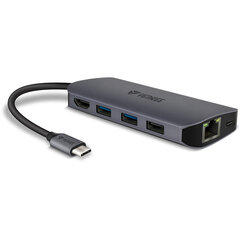 YENKEE - USB-keskitin 8in1 , 3.2 (Gen 1) USB C - 1xUSB-C, 100W/1xHDMI 4k @30Hz /1xUSB-A 2.0/ 1xUSB-A 3.0/portti RJ-45 (Ethernet), 1000 Mbps/ SD/Micro SD. hinta ja tiedot | Yenkee Tietokoneet ja pelaaminen | hobbyhall.fi