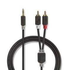 Nedis Aux Audio Cable 3.5 mm -> 2x RCA 3m Black hinta ja tiedot | Nedis Puhelimet, älylaitteet ja kamerat | hobbyhall.fi