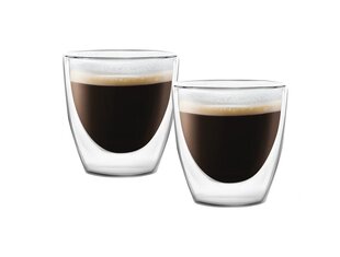 Vialli Design Amo espressokupit kaksinkertaisella lasilla 80 ml, 2 kpl hinta ja tiedot | Lasit, mukit ja kannut | hobbyhall.fi