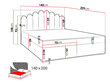 Boss : Continental - 140 cm x 200 cm. hinta ja tiedot | Sängyt | hobbyhall.fi