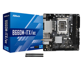 Asrock B660M-ITX/ac Intel B660 LGA 1700 mini ITX hinta ja tiedot | Emolevyt | hobbyhall.fi
