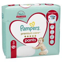 Pampers Premium Care Pants -housuvaipat, koko 3, 28 vaippaa, 15 kg + hinta ja tiedot | Vaipat | hobbyhall.fi