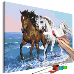 DIY kangas maalaus - Horses at the Seaside hinta ja tiedot | Maalaa numeroiden mukaan | hobbyhall.fi