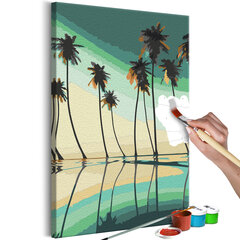 DIY kangas maalaus - Turquoise Palm Trees hinta ja tiedot | Maalaa numeroiden mukaan | hobbyhall.fi