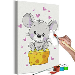 DIY kangas maalaus - Mouse in Love hinta ja tiedot | Maalaa numeroiden mukaan | hobbyhall.fi