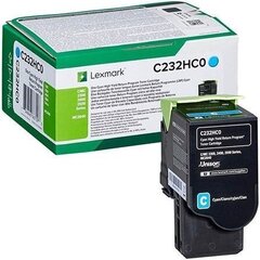 Lexmark C232HC0, sininen (syaani) hinta ja tiedot | Laserkasetit | hobbyhall.fi