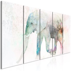 Kuva - Painted Elephant (5 Parts) Narrow hinta ja tiedot | Taulut | hobbyhall.fi