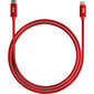 YENKEE - Punottu kaapeli , 2.0 USB C - USB C, 480 Mbps, 20V/3A, 60W, 2m, alumiinirunko, väriltään punainen. hinta ja tiedot | Puhelinkaapelit | hobbyhall.fi