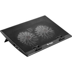 YENKEE - Jäähdytystyyny YSN 120, 2xUSB, jopa 17", LED-valaistus, 38x26cm. hinta ja tiedot | Yenkee Tietokoneet ja pelaaminen | hobbyhall.fi