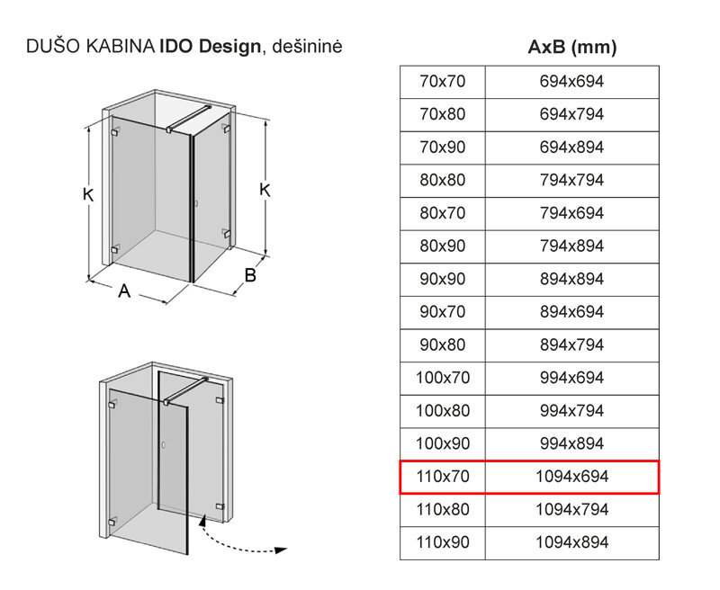 IDO Design - Suihkukaappi. hinta ja tiedot | Suihkukaapit ja suihkunurkat | hobbyhall.fi