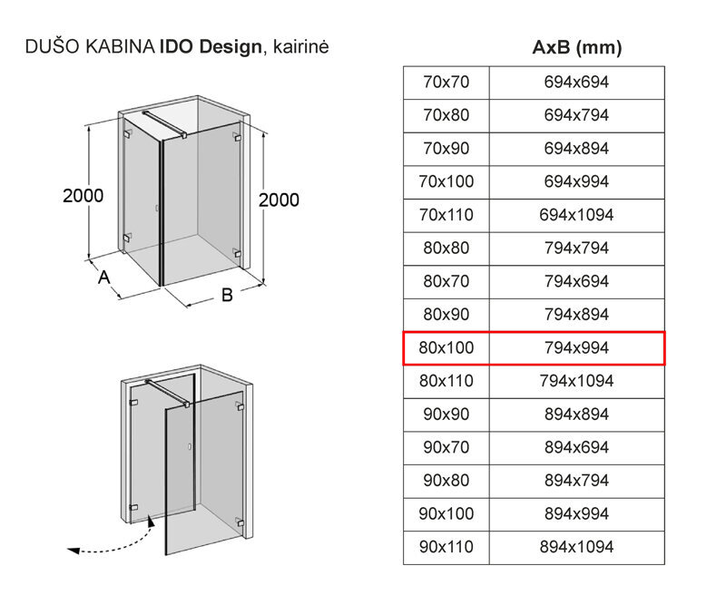 IDO Design - Suihkukaappi. hinta ja tiedot | Suihkukaapit ja suihkunurkat | hobbyhall.fi