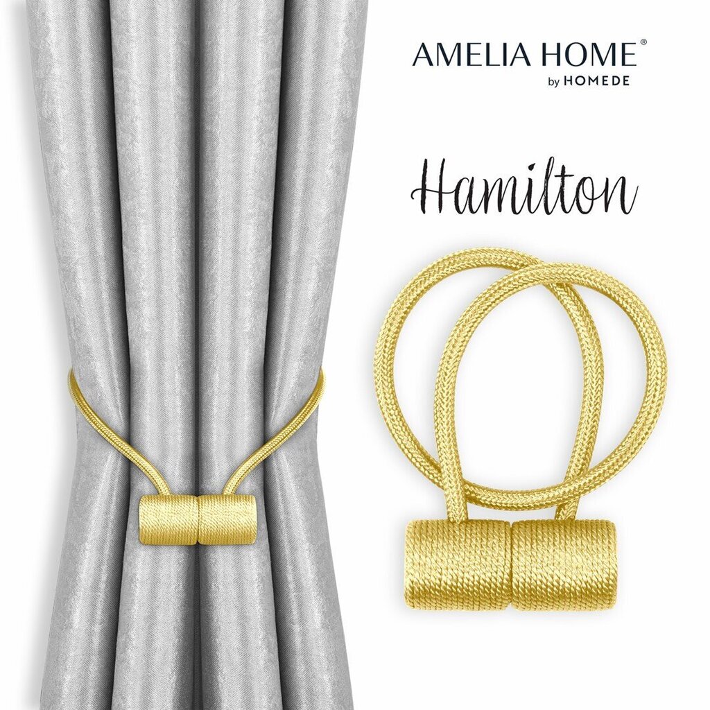 AmeliaHome verhopidikkeet Hamilton, 2 kpl. hinta ja tiedot | Verhot | hobbyhall.fi