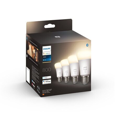 Älykkäät LED-lamput Philips Hue E27 9W 800lm, 4 kpl. hinta ja tiedot | Lamput | hobbyhall.fi