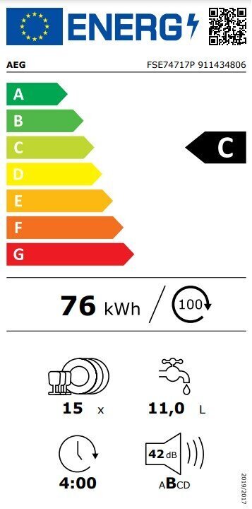 AEG FSE74717P hinta ja tiedot | Astianpesukoneet | hobbyhall.fi