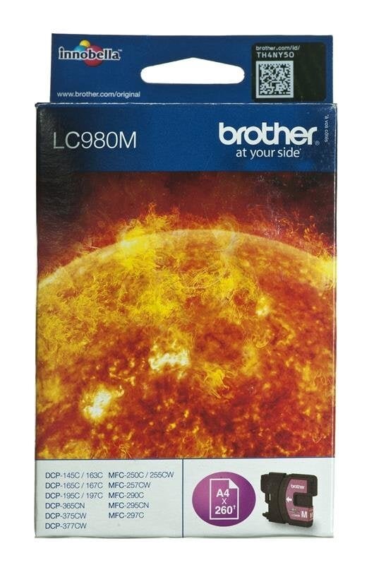 BROTHER LC-980M TONER MAGENTA 260P hinta ja tiedot | Mustekasetit | hobbyhall.fi