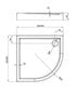 Deante puoliympyrän muotoinen suihkuallas Jasmin, 80x80, 90x90 cm hinta ja tiedot | Suihkualtaat | hobbyhall.fi