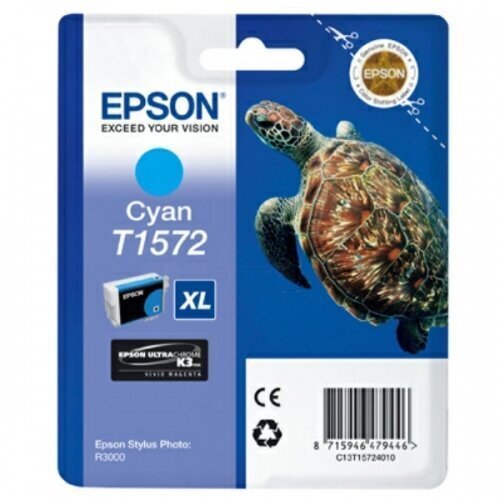 Epson T1572 Ink Cartridge, Cyan hinta ja tiedot | Mustekasetit | hobbyhall.fi