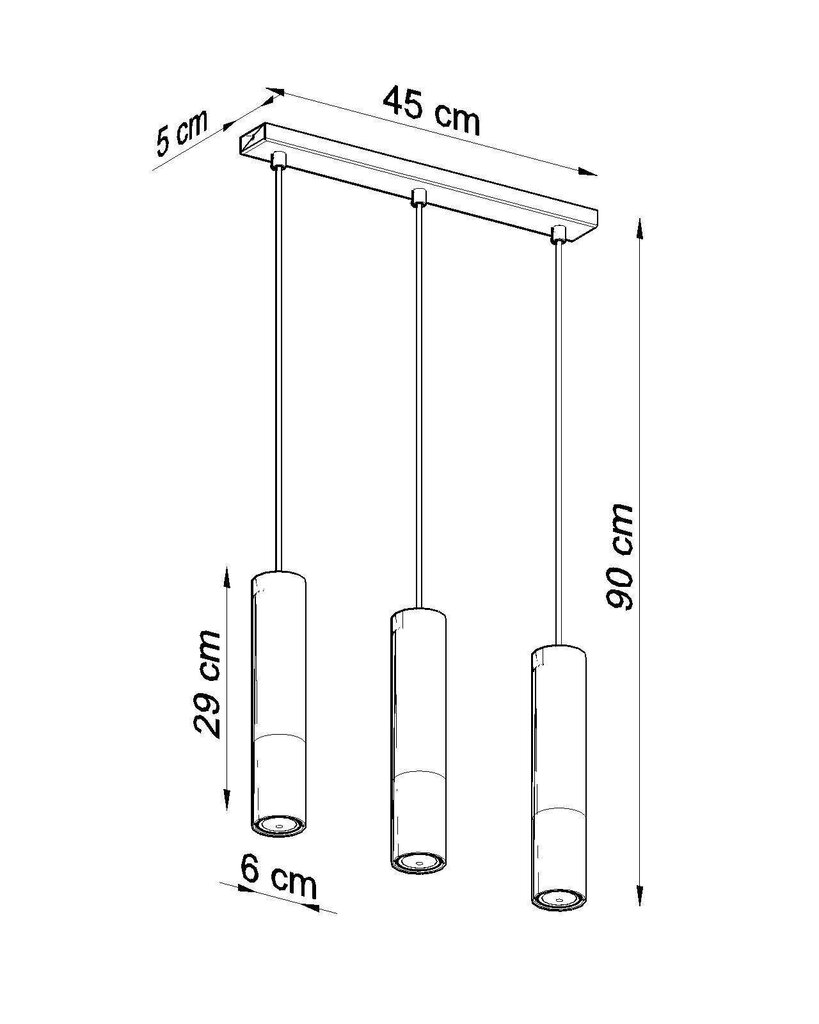 Sollux kattovalaisin Loopez 3L hinta ja tiedot | Riippuvalaisimet | hobbyhall.fi