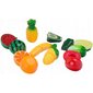 Ecotoys - setti erilaisia muovisia ja värikkäitä hedelmiä ja vihanneksia. hinta