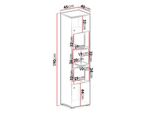 Sigma System - kaapisto hyllytasoilla. hinta ja tiedot | Hyllyt | hobbyhall.fi