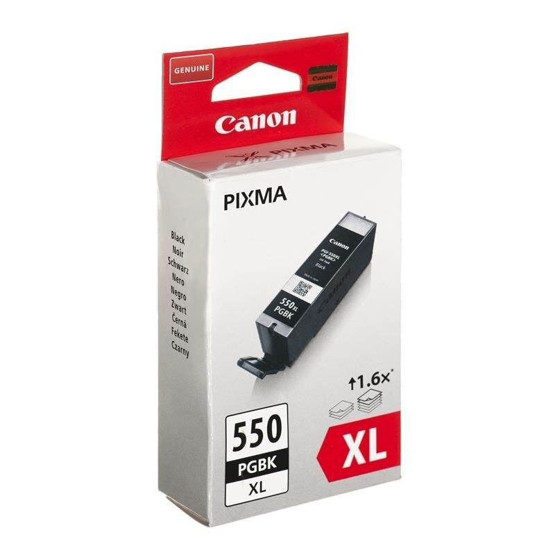 "canon original ink pgi-550 bk xl, musta, 22 ml, 6431b001, suuri kapasiteetti, canon pixma 7250, mg5450, mg6350, mg7550". hinta ja tiedot | Mustekasetit | hobbyhall.fi