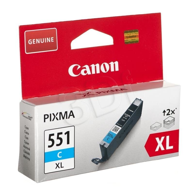 "canon original ink cli-551 c xl, cyan, 11 ml, 6444b001, suuri kapasiteetti, canon pixma ip7250, mg5450, mg6350, mg7550". hinta ja tiedot | Mustekasetit | hobbyhall.fi