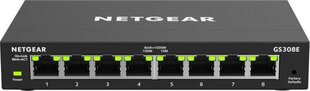 NETGEAR GS308E-100PES hinta ja tiedot | Verkkokytkimet | hobbyhall.fi