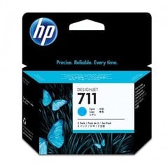 HP 711 mustesuihkutulostuskasetti (CZ134A), sininen hinta ja tiedot | Mustekasetit | hobbyhall.fi