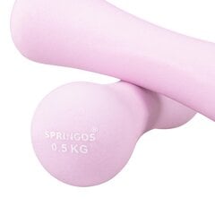 Painot Springos, 2x0,5 kg, vaaleanpunainen hinta ja tiedot | Springos Kuntolaitteet | hobbyhall.fi