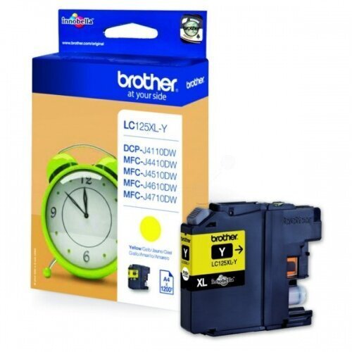 Brother LC125XLY Ink Cartridge, Yellow hinta ja tiedot | Mustekasetit | hobbyhall.fi