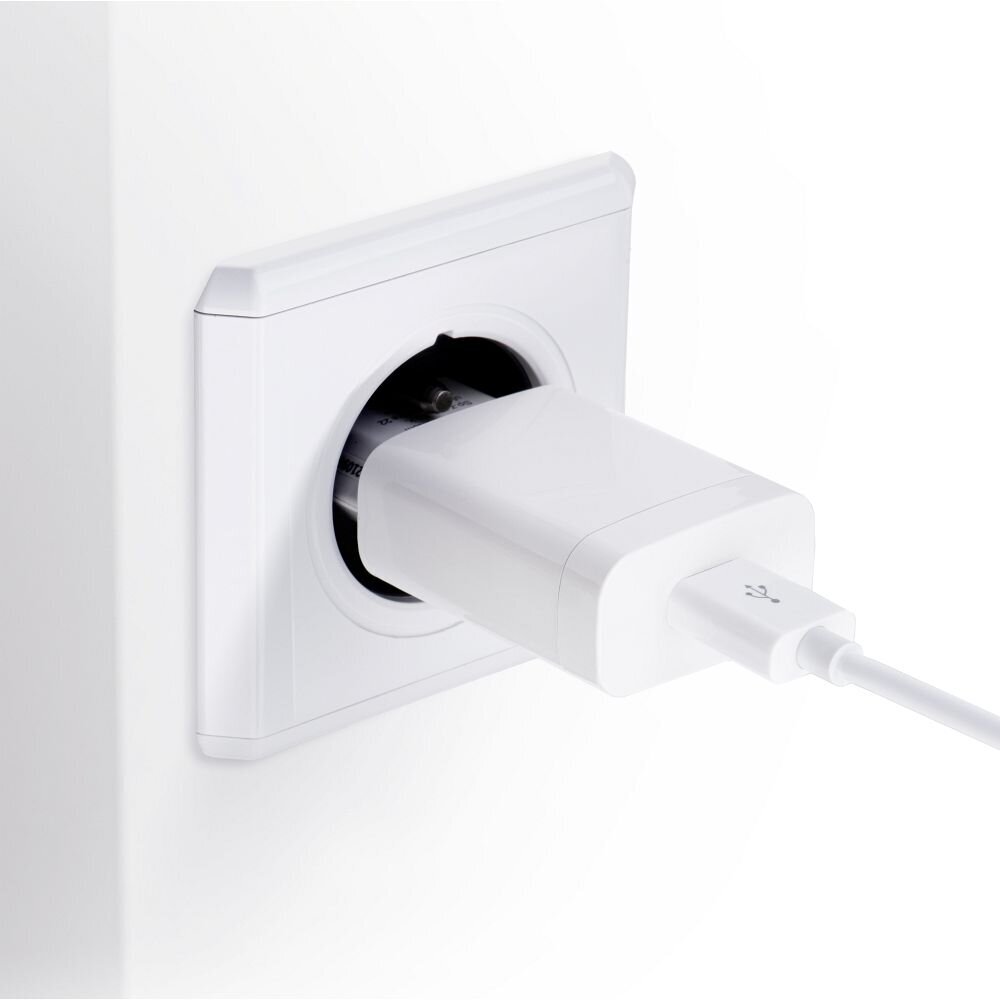 Laturi Forcell Pulse Quick Charge 3.0 Premium-matkalaturi + Type-C-kaapeli USB, 2.4A, valkoinen hinta ja tiedot | Puhelimen laturit | hobbyhall.fi