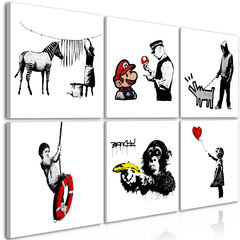 Kuva - Banksy Style (6 Parts) hinta ja tiedot | Artgeist Huonekalut ja sisustus | hobbyhall.fi