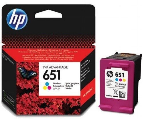 HP 651 Tri-colour C2P11AE hinta ja tiedot | Mustekasetit | hobbyhall.fi
