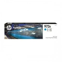 HP 973X HY cyan original cartridge hinta ja tiedot | Mustekasetit | hobbyhall.fi