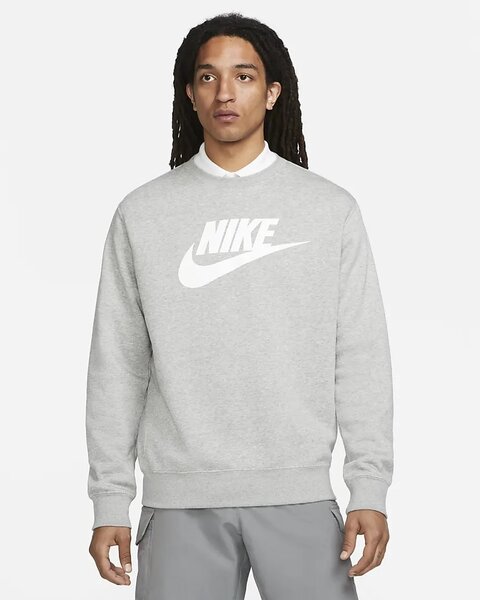 Nike miesten collegepaita NSW CLUB BB CREW GX, harmaa