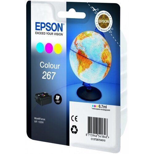 Epson 267 kolmivärinen mustepatruunamuste, hinta ja tiedot | Mustekasetit | hobbyhall.fi