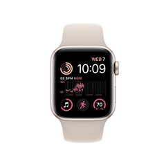 Apple Watch SE2nd Gen GPS 44mm Starlight alumiinikuori ,Starlight urheiluranneke - MNJX3 hinta ja tiedot | Älykellot | hobbyhall.fi