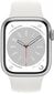 Apple Watch Series 8 GPS 41mm Silver alumiinikuori ,White urheiluranneke - MP6K3 hinta ja tiedot | Älykellot | hobbyhall.fi