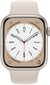 Apple Watch Series 8 GPS 45mm Starlight alumiinikuori ,Starlight urheiluranneke - MNP23 hinta ja tiedot | Älykellot | hobbyhall.fi