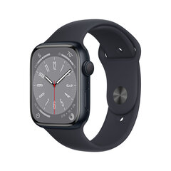 Apple Watch Series 8 GPS 45mm Midnight alumiinikuori ,Midnight urheiluranneke - MNP13 hinta ja tiedot | Älykellot | hobbyhall.fi