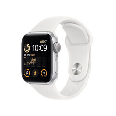 Apple Watch SE GPS 44mm Silver Aluminium Case with White Sport Band - Regular 2nd Gen - MNK23EL/A hinta ja tiedot | Älykellot | hobbyhall.fi