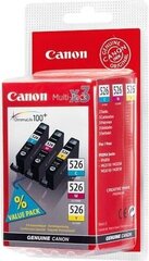 CANON CLI-526 C/M/Y Pack SEC hinta ja tiedot | Mustekasetit | hobbyhall.fi