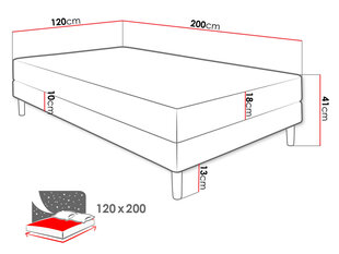 Sänky + patja. Mitat ovat : 120 cm x 200 cm. hinta ja tiedot | Sängyt | hobbyhall.fi