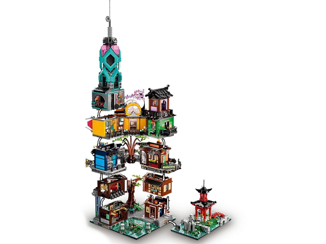 71741 LEGO® NINJAGO kaupunkipuutarha hinta ja tiedot | LEGOT ja rakennuslelut | hobbyhall.fi