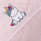 CebaBaby - hupullinen pyyhe, 100 cm x 100 cm, yksisarvinen / vaaleanpunainen hinta ja tiedot | Kylpyvälineet | hobbyhall.fi