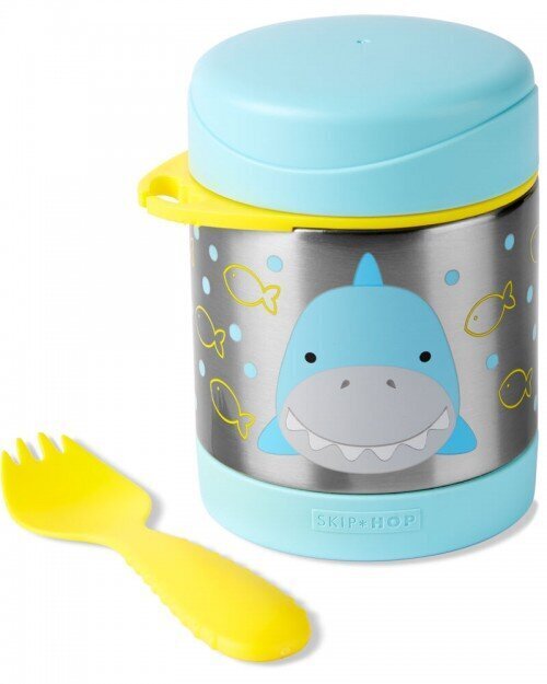 Skip Hop Zoo Shark -termosmuki lapsille, 9I240510, 9 x 12 cm, 325 ml hinta ja tiedot | Termosastiat ja lämpöpussit | hobbyhall.fi